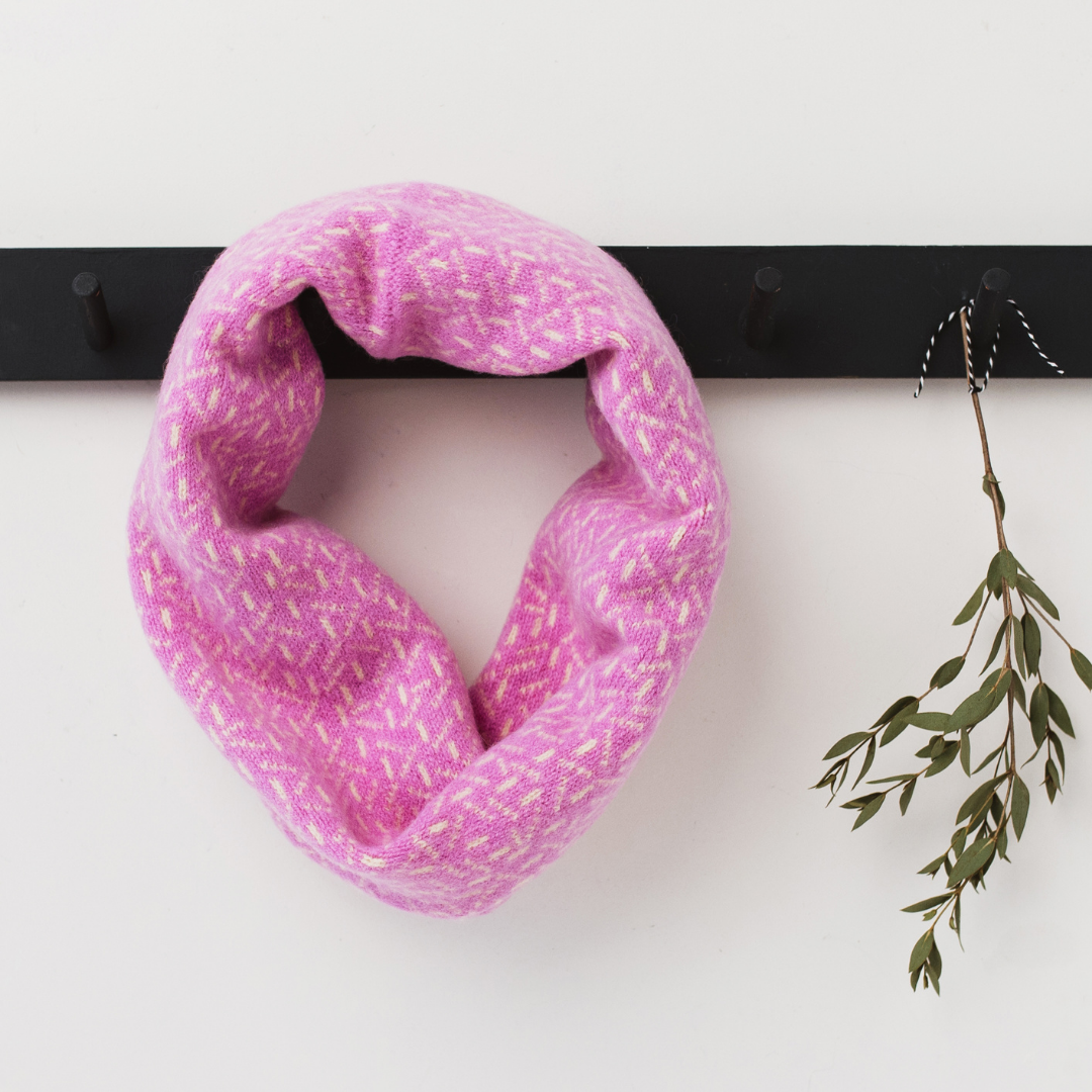 Scatter snood / cowl - thulian pink and lemonade