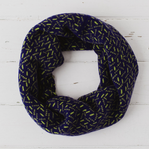 Scatter snood / cowl - nightfall and lime