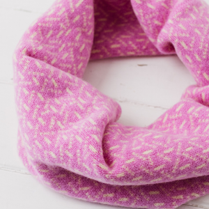 Scatter snood / cowl - thulian pink and lemonade (MADE TO ORDER)