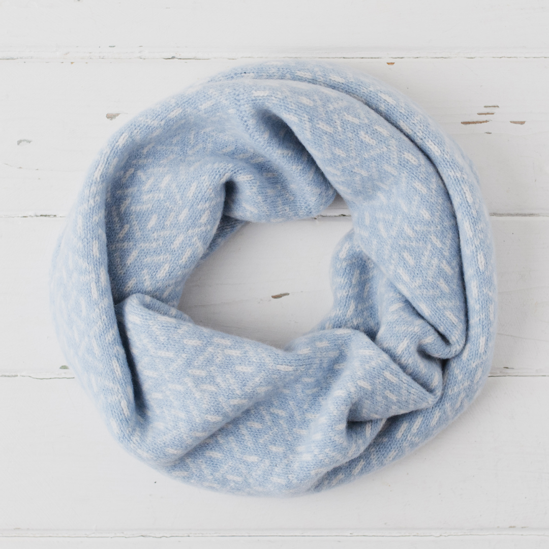 Scatter snood / cowl - angelite blue and white (MADE TO ORDER)