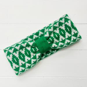 Mirror headband - billiard green and white