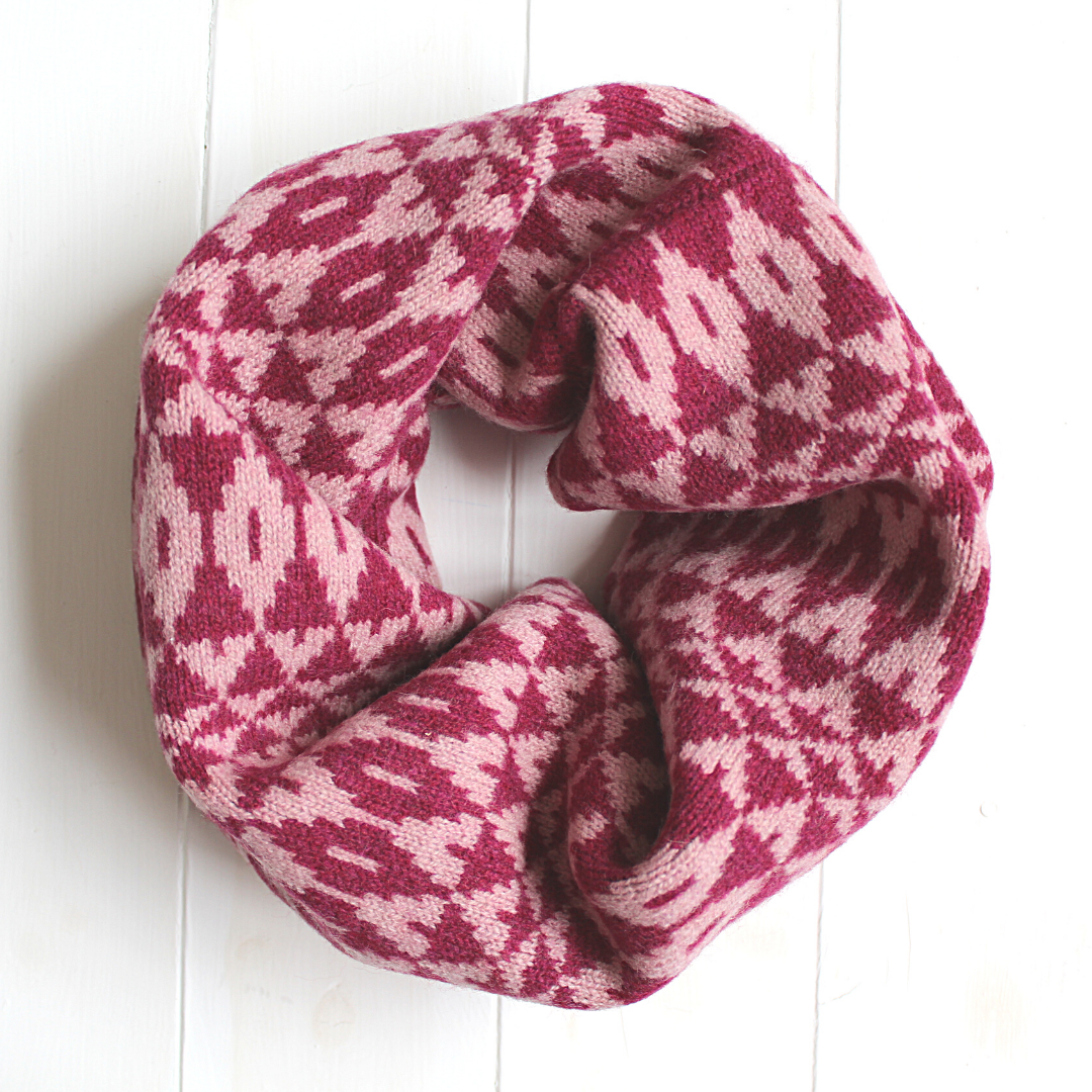 SAMPLE SALE Mirror snood / cowl - rose